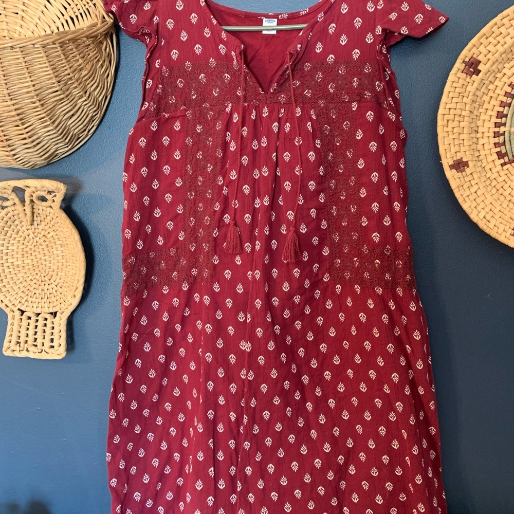 Old Navy Embroidered Boho Shift Dress